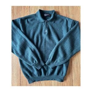 Brandini 100% Wool Vtg Green Sweater Size Small